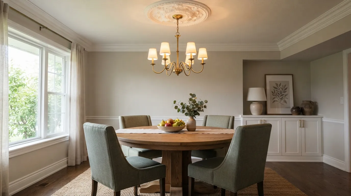 What Size Ceiling Medallion Do I Need? (And Is My Chandelier Too Small?) - Read More Decor Copilot Real Estate Design Ideas