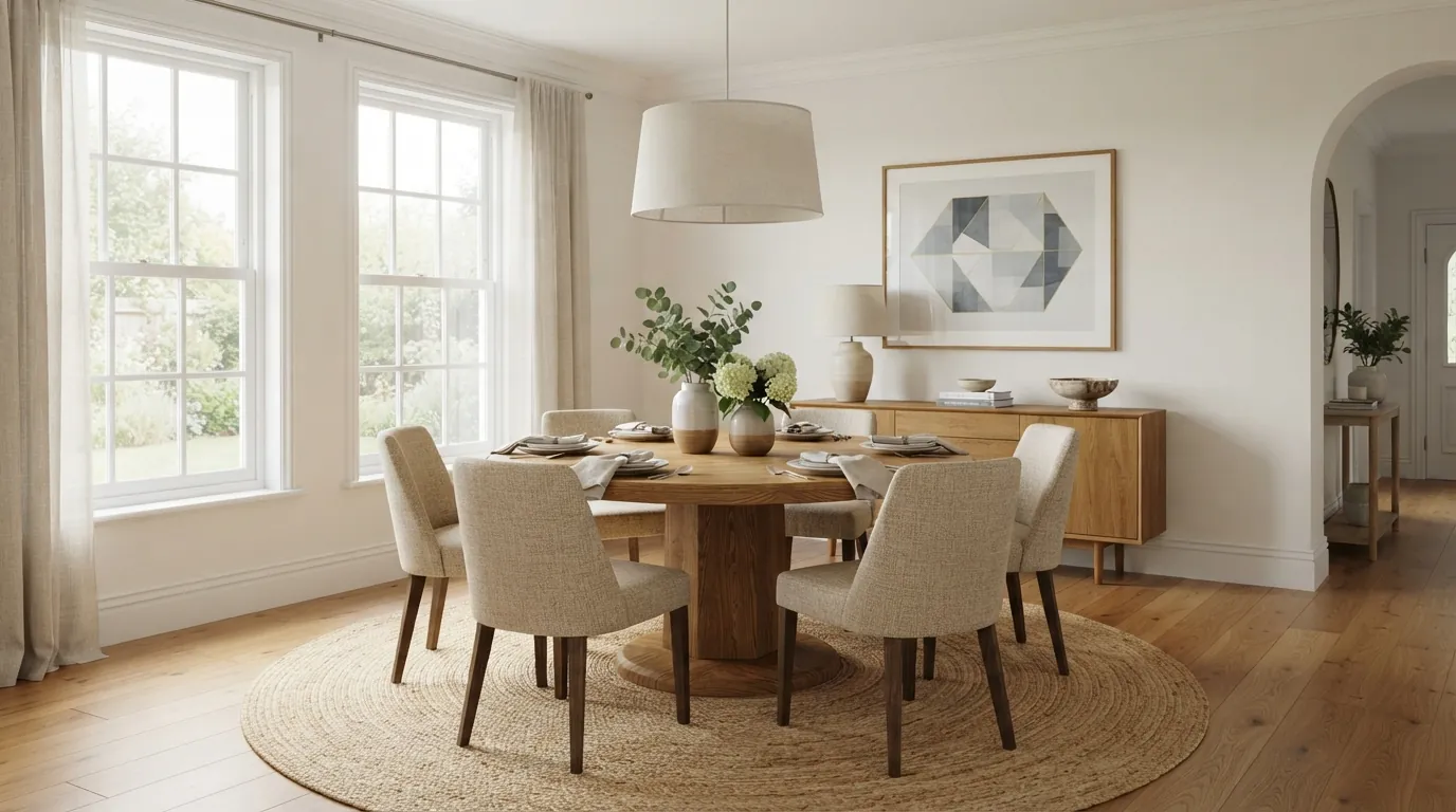 What Size Dining Table for My Room? Clearance Rules + Seating Chart - Decor Copilot Interior Design & Virtual Staging Transformation