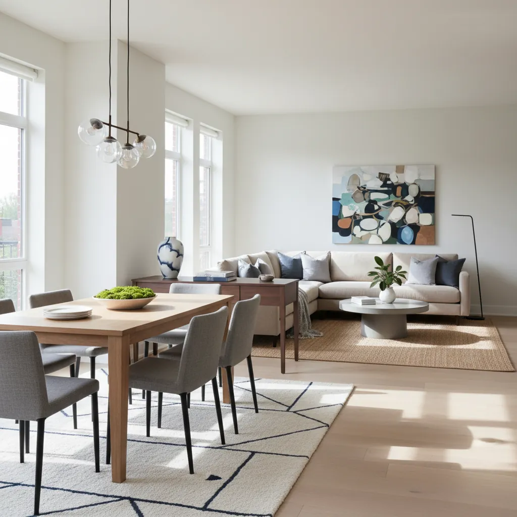 Open Concept Living Room Dining Room Ideas: How to Define Zones Without Walls - Read More Decor Copilot Real Estate Design Ideas