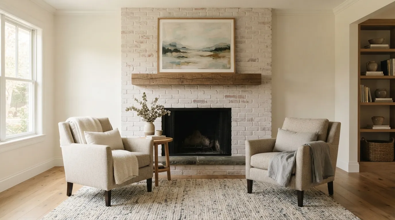 Paint a Brick Fireplace or Not? 6 Options From Limewash to Full Paint - Read More Decor Copilot Real Estate Design Ideas