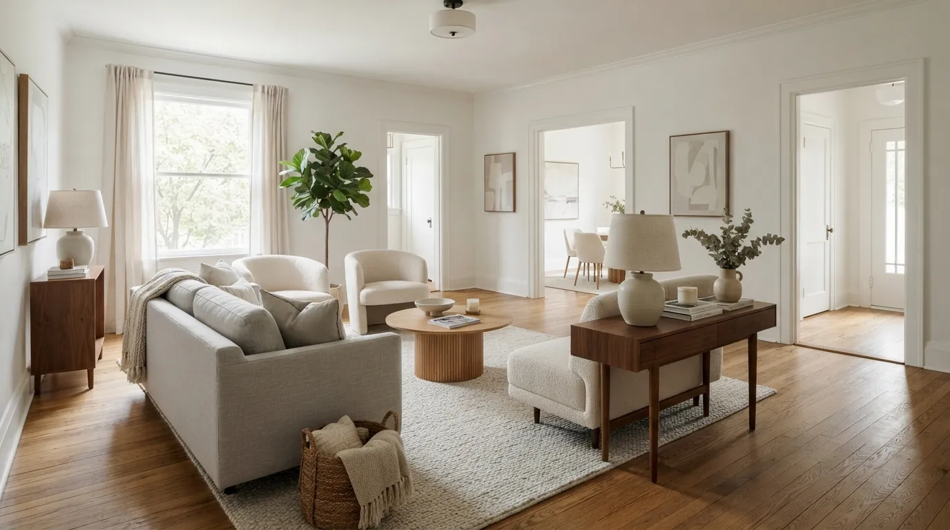 Room With Doors on Every Wall? A 5-Step Furniture Layout Method - Read More Decor Copilot Real Estate Design Ideas