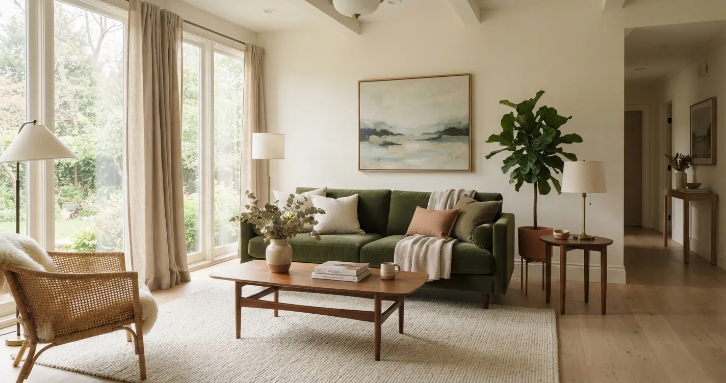 What Color Couch Should I Get? Matching Sofa Color to Floors and Walls - Decor Copilot Interior Design & Virtual Staging Transformation