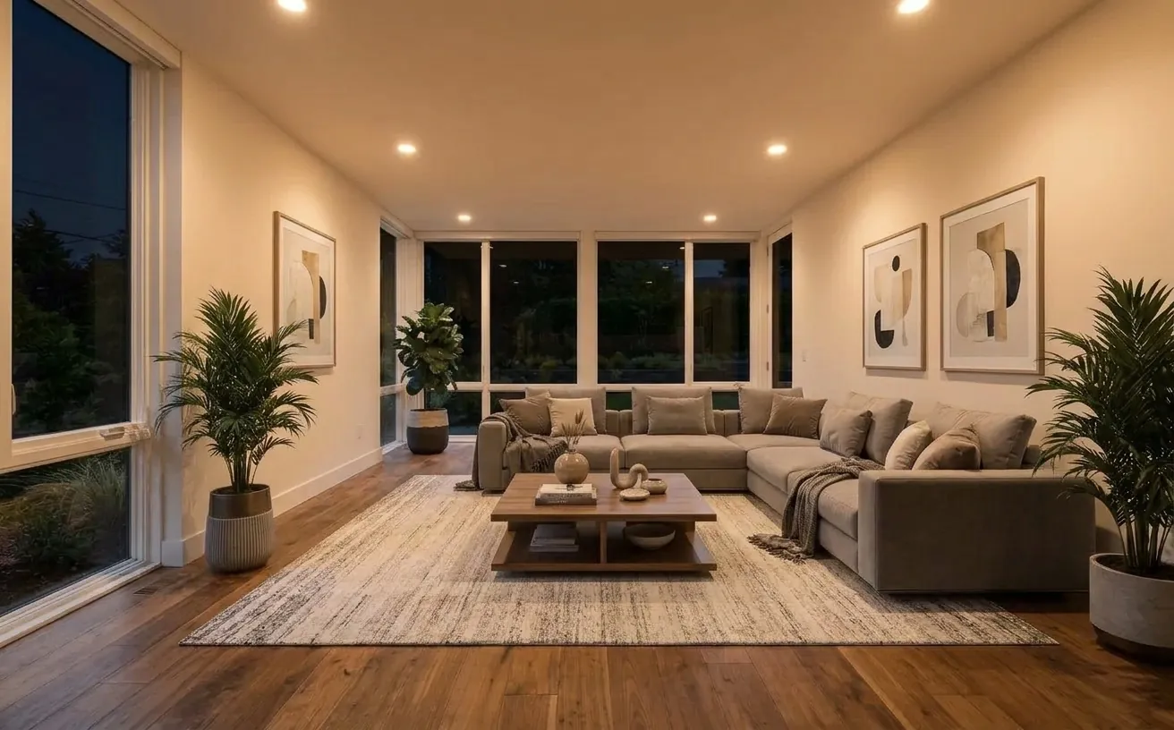 AI room design before and after, After