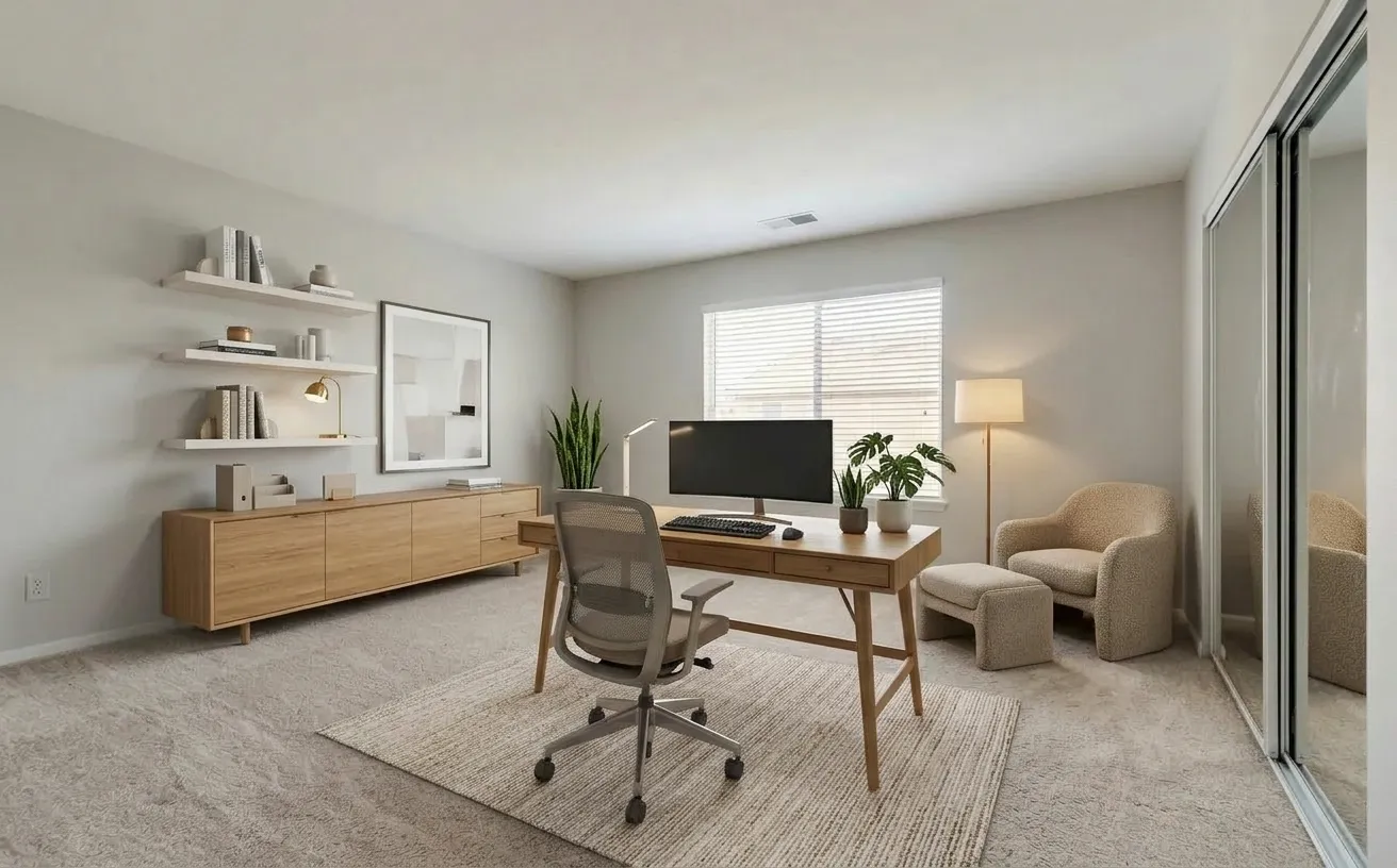 AI room design before and after, After